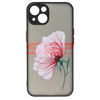 Husa iPhone 13, Plastic Dur cu protectie camera, Flower